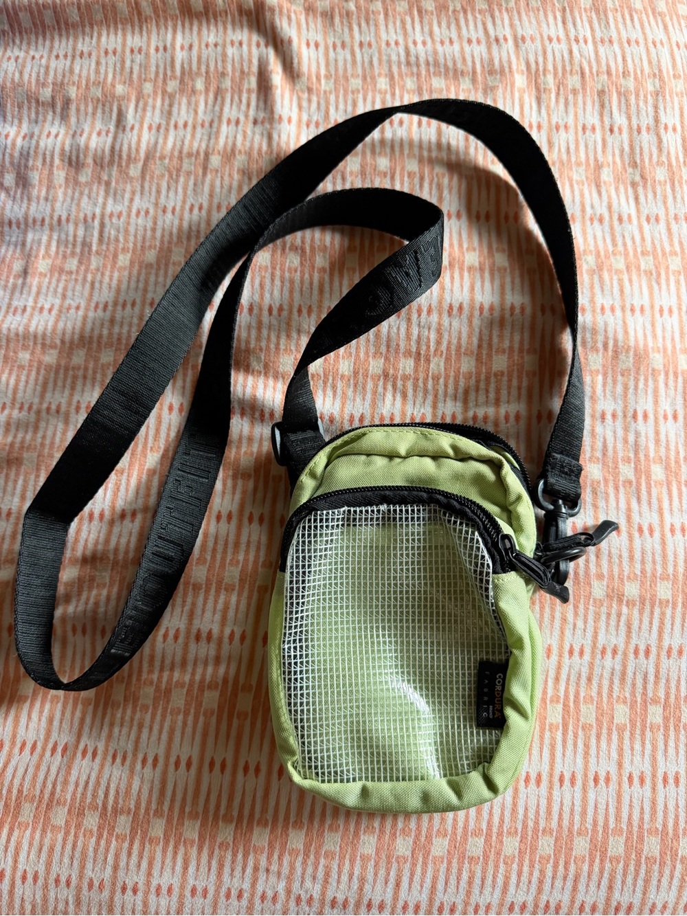 Small Convertible Crossbody Pouch Bag with Black Strap